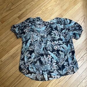 Status by Chenault floral chiffon blouse XL